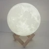 Factory wholesale 15cm LED Colour Changing Electric moon lamp in night shape push bedroom touch night led 3D MoonLamp