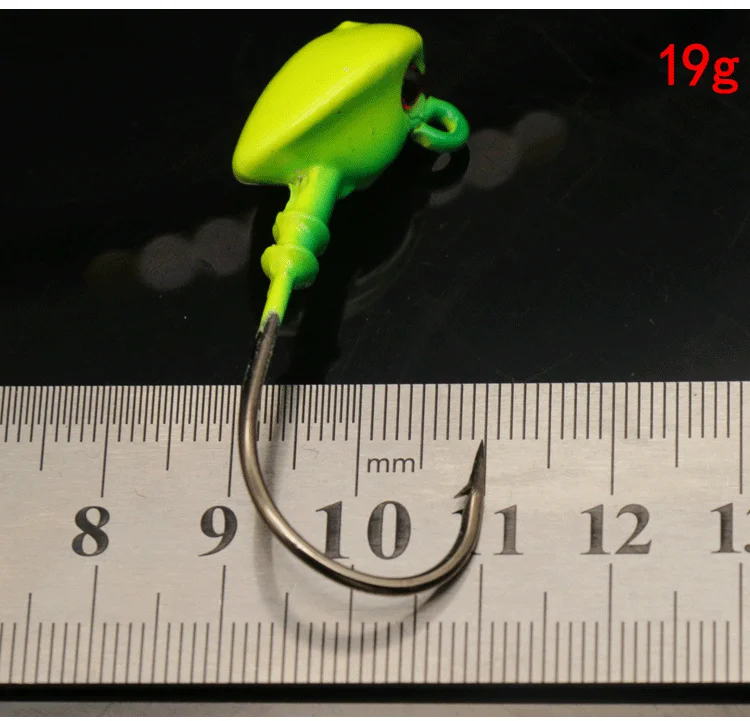 Wholesale 15g 19g 21g 29g 48g Colorful Painted Fishing Lead Jig Heads