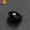 low price square cushion cut black zirconia cz stone rough gemstone for silver earring