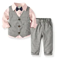 

Kids 3 Pieces Sets Gentleman Formal Suit Children Clothes Boys Suits For Wedding