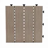 Wholesale 30x30 click bamboo wood composite decking flooring tile in white for sun room