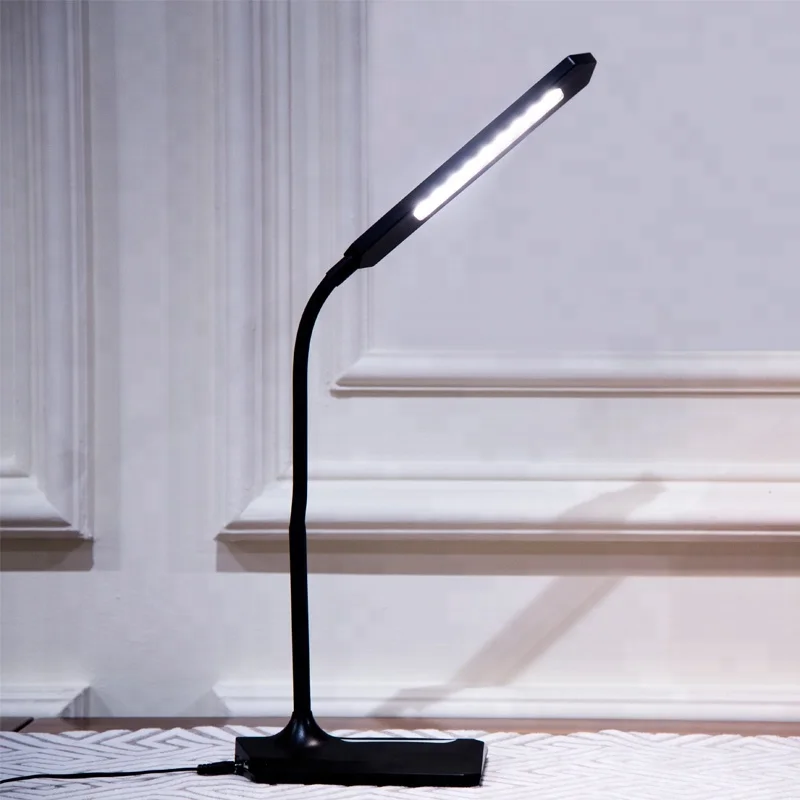 

Flexible Gooseneck Stepless Dimmable Led Office Desk Light, Black