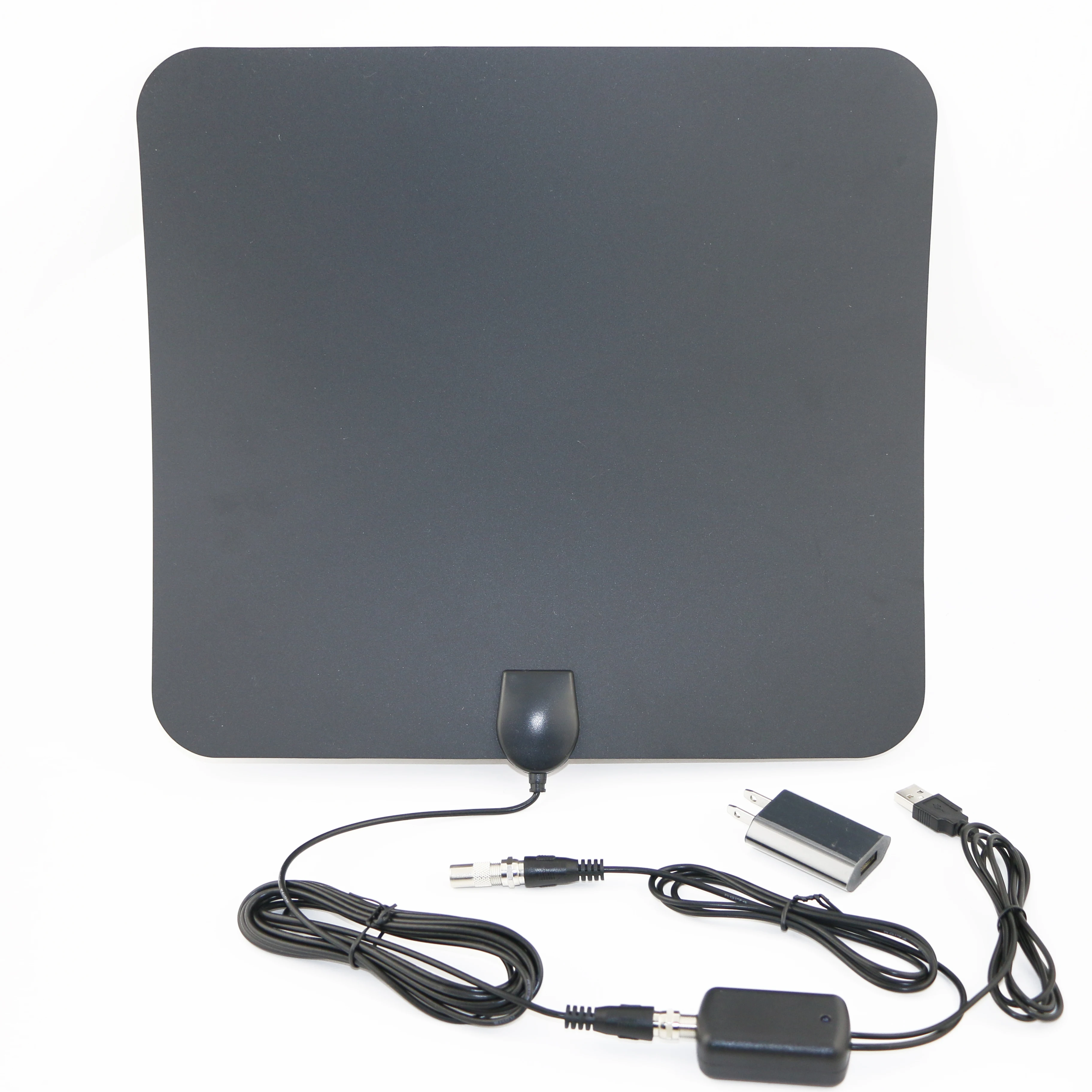 50 Miles Amplified HDTV Digital Indoor UHF Antenna with Coax Cable