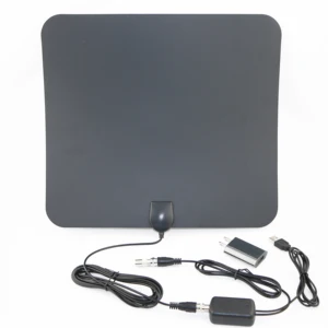 50 Mile Amplified Digital Indoor UHF Antenna Coax Cable