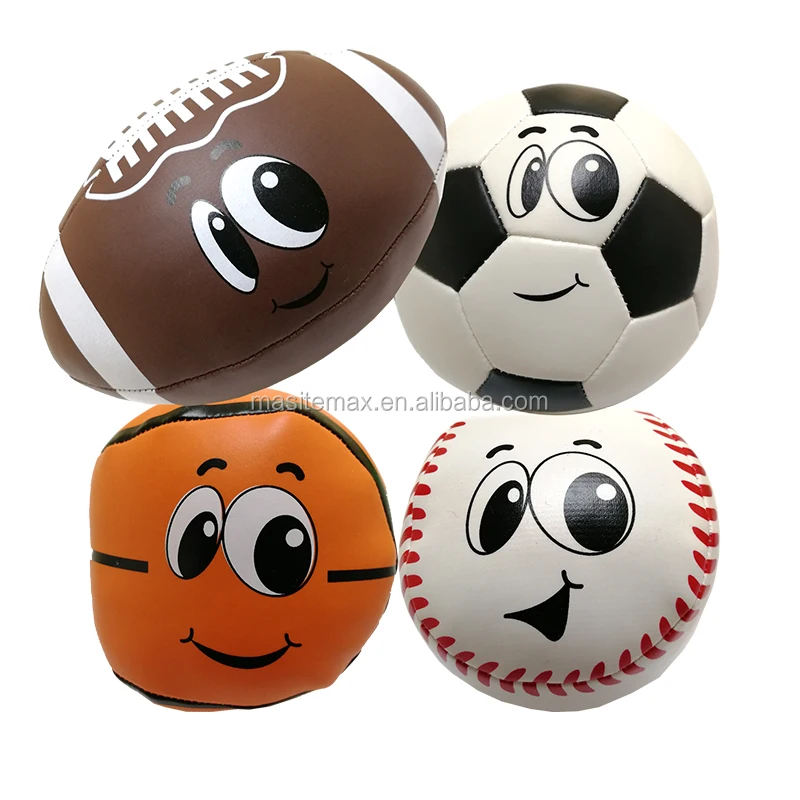 new 2018 baby toy soft stuffed ball PVC soccer child education football basketball baseball rugby set,kid toy
