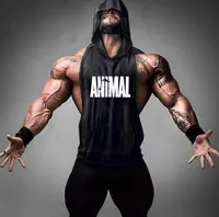 

Amazon Top Rank sports fitness workout tank tops with hooded hood men tank top bodybuilding