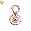 Rose gold bird logo keychain tag decorative bags metal hang tag with ring