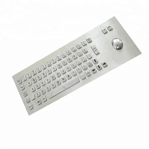 Metal industrial Keyboard with touchpad/trackball