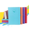 custom printing A5 elastic bandage leather notebook with emboss logo school notepad