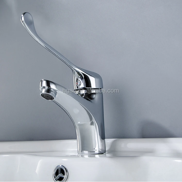 Hospital Laboratory Brass Basin Faucet Medical Doctor Touched Elbow