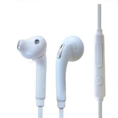 

MIC+VOLUME handfree in- ear S6 S7 Earphone White Mobile Phone Earphone handfree For Samsung Galaxy earphone