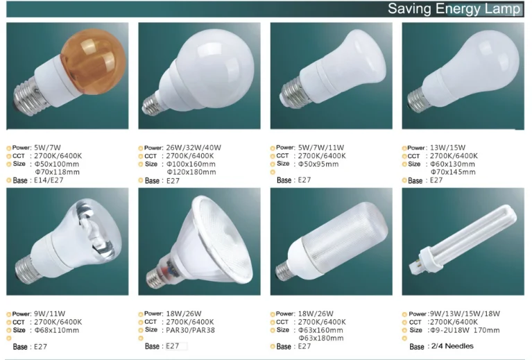 Commercial Lighting 2U 3U 4U Energy Saving Light Bulb 9w 12w 15w 23w 25W energy saving lamp