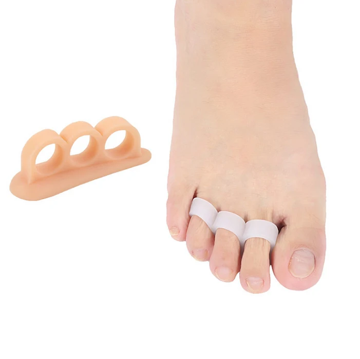 

Melenlt Amazon 3 tone hot sale silica gel toe separator for bunion, White/skin/light skin