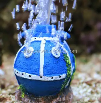 Super Underwater Led Volcano Aquarium Ornament Fish Tank Air Stone
