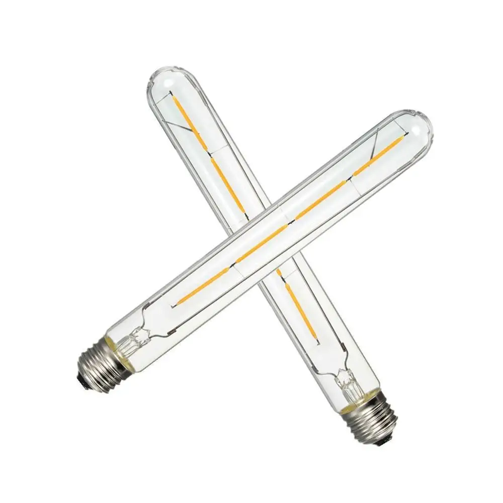 T30 LED Long Filament Light Bulb 6W 60W Equivalent Vintage Tubular Lamp 2700k Warm White Dimmable