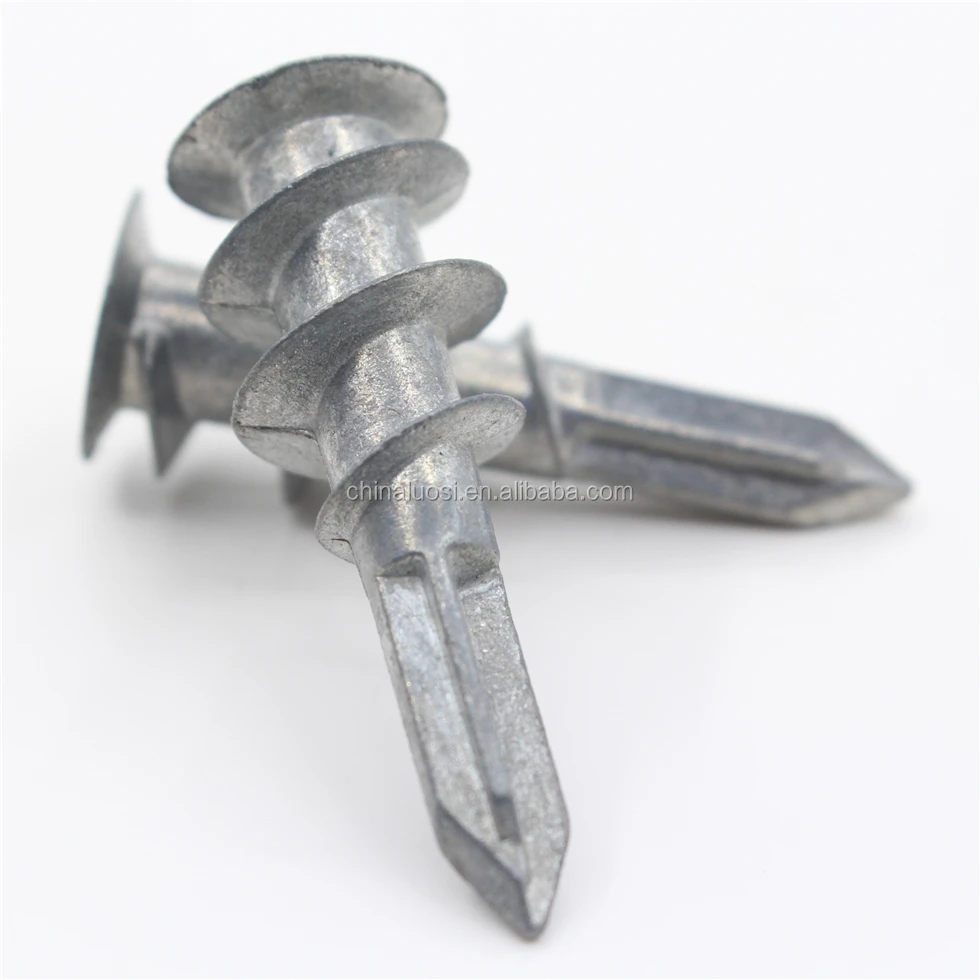Ylon/zinc Alloy Easy Drive Threaded Drywall Anchor,Drywall Screw Anchor