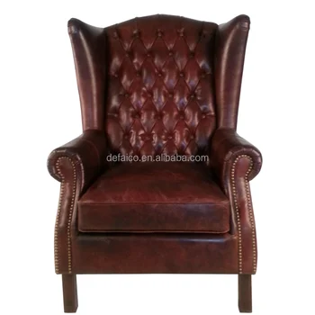 Loft Retro Antique Leather Wingback Moscow Chairs Buy Wingback