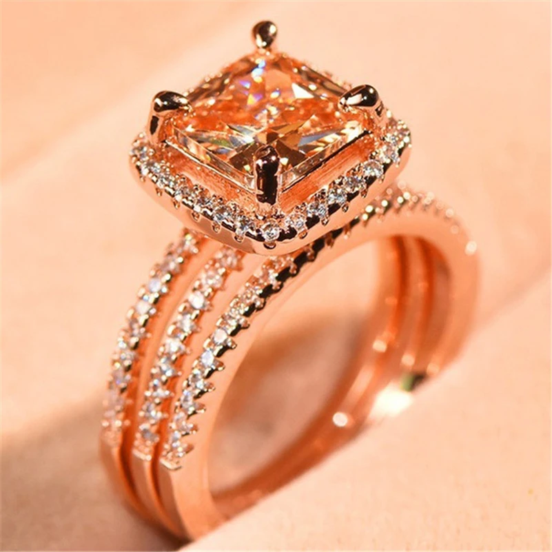 

Dropshipping Fashion Ring Cushion Cut 4ct Zircon Diamonds Stone 925 Sterling Silver Engagement Wedding Band Ring for Women