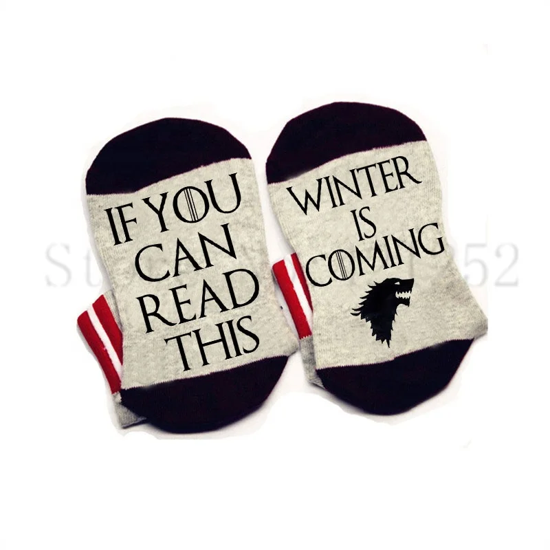 

Game of thrones Socks If you can read this winter is coming socks cotton elastic comfortable unisex stark sock