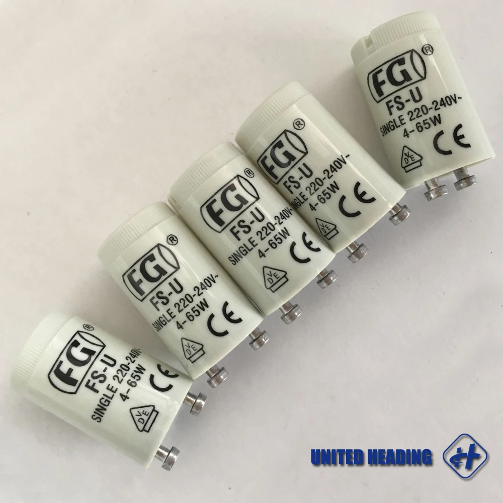
high quality AC220V-240V/110-130V S10 FS-U 4-65W T8 fluorescent starter 