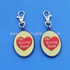 promotion red heart oval zipper pull for wedding souvenirs guests