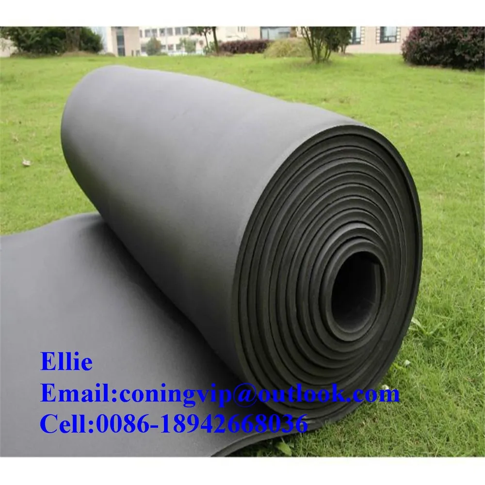 fireproof rubber foam with aluminum foil on one side for havc