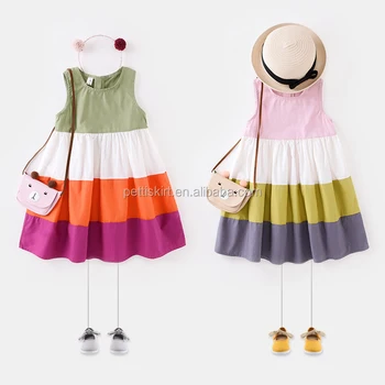 cotton kids rainbow dress