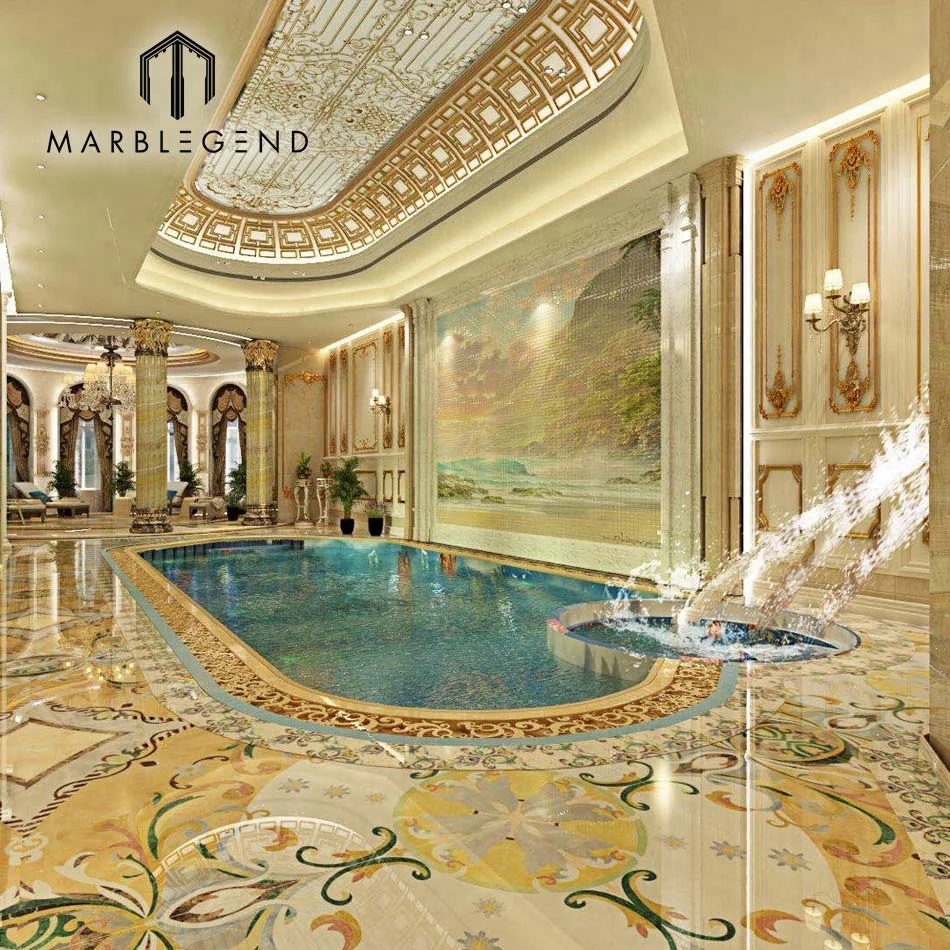Custom One Stop Solution Royal Indoor Swimming Pool Villa Design
