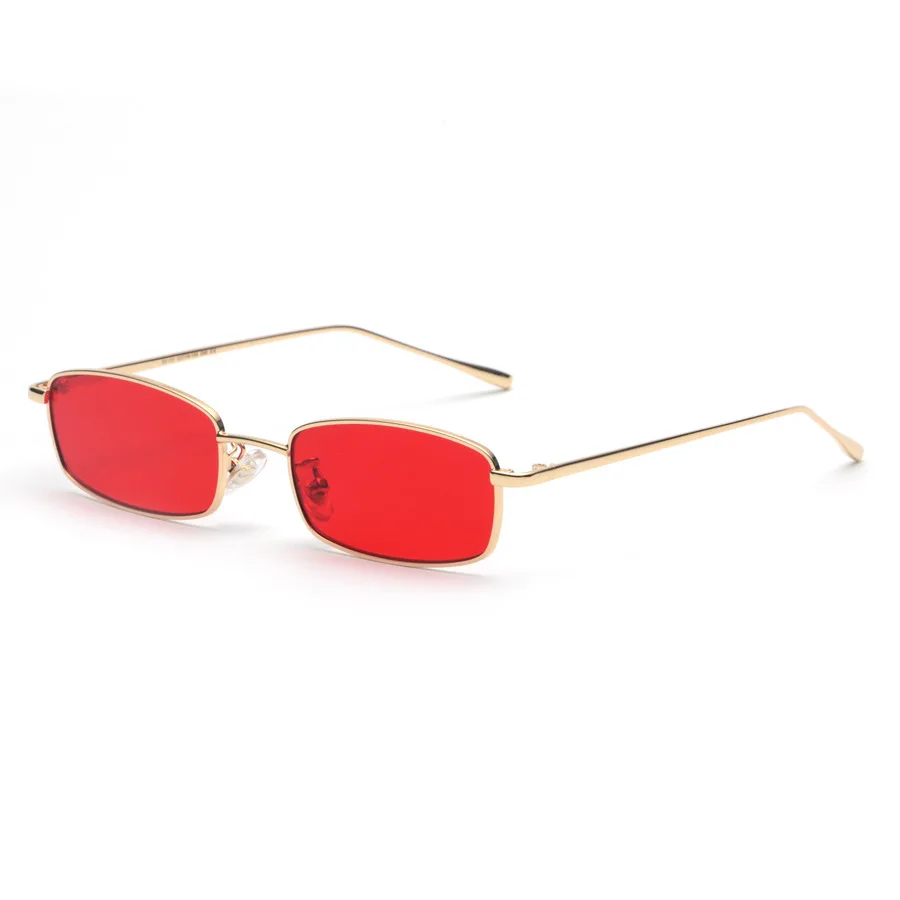 

GUVIVI small Square Sunglasses for men male Metal frame yellow red vintage small steampunk sunglasses sun glasses for women 2018