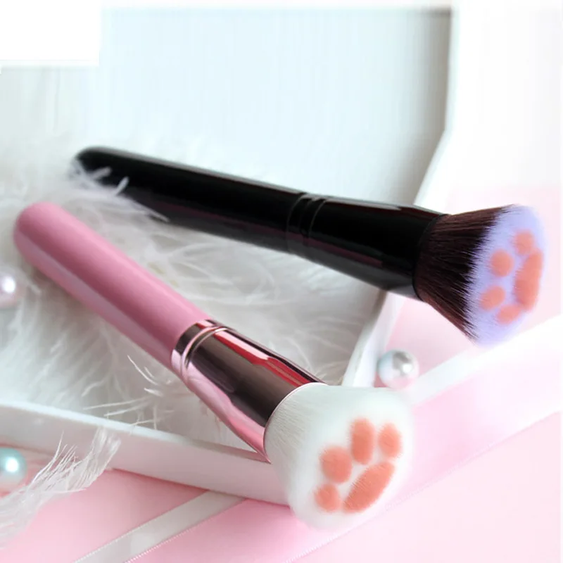 

Single Beauty makeup powder brush Custom logo made makeup brushes, Black,pink