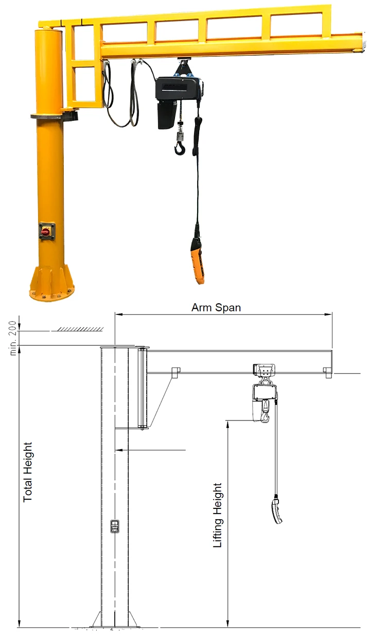 Made In Slew JIB Crane 2 ton