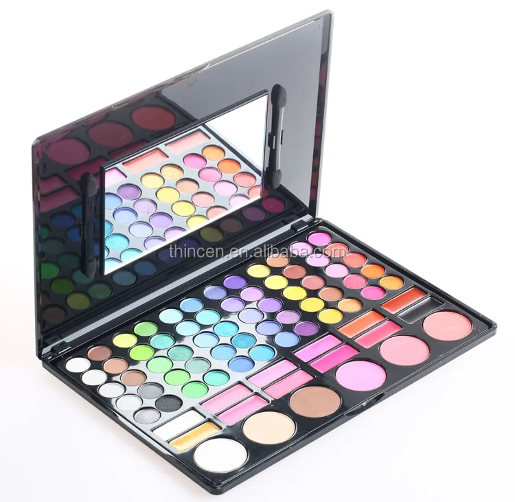 78 Color Makeup set With Mirror Private Label Eyeshadow Paltte Colorful