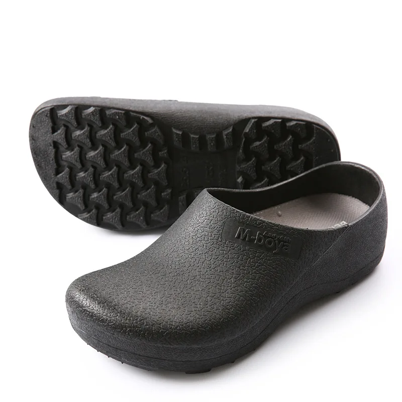

Maximun grip EVA kitchen shoes oil resistant waterproof EVA clogs, Black