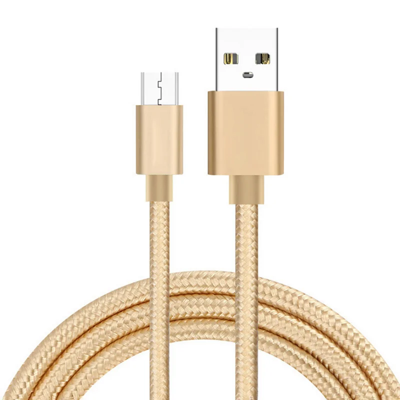 

QUICK OEM/ODM Factory Nylon Braided Micro USB Cable Custom Logo USB Charger Cable For Android Mobile Phone