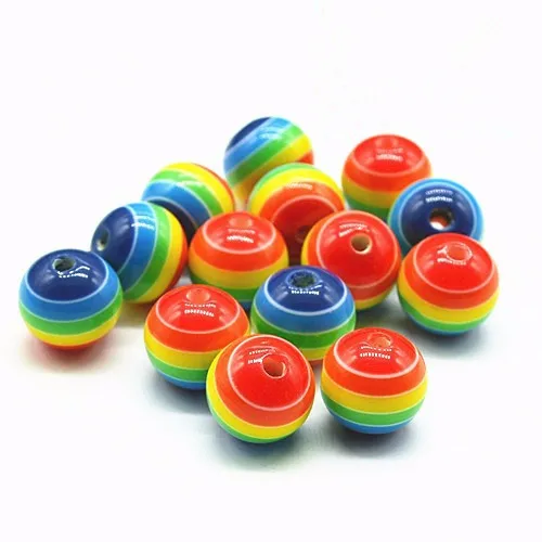 

Wholesale Resin Striped Circle Round Beads For DIY Jewelry Accessories