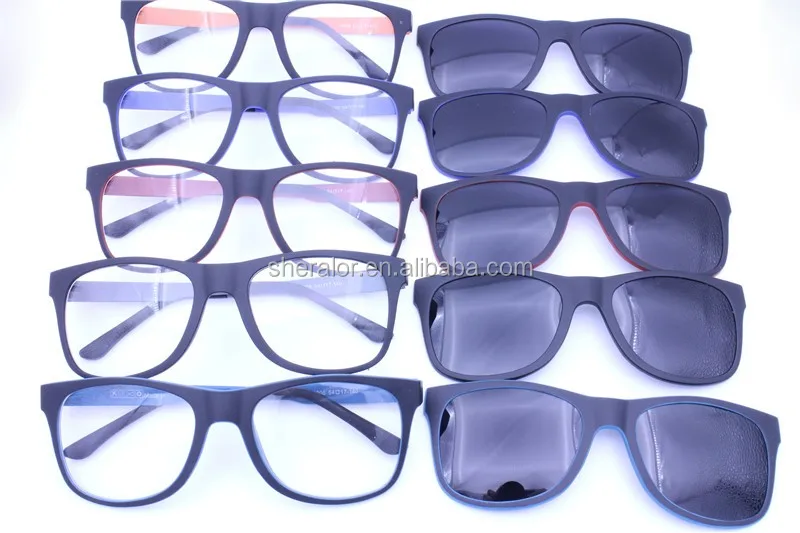 Tr90 Opitcal Glasses Big Size Square Frame With Clip On