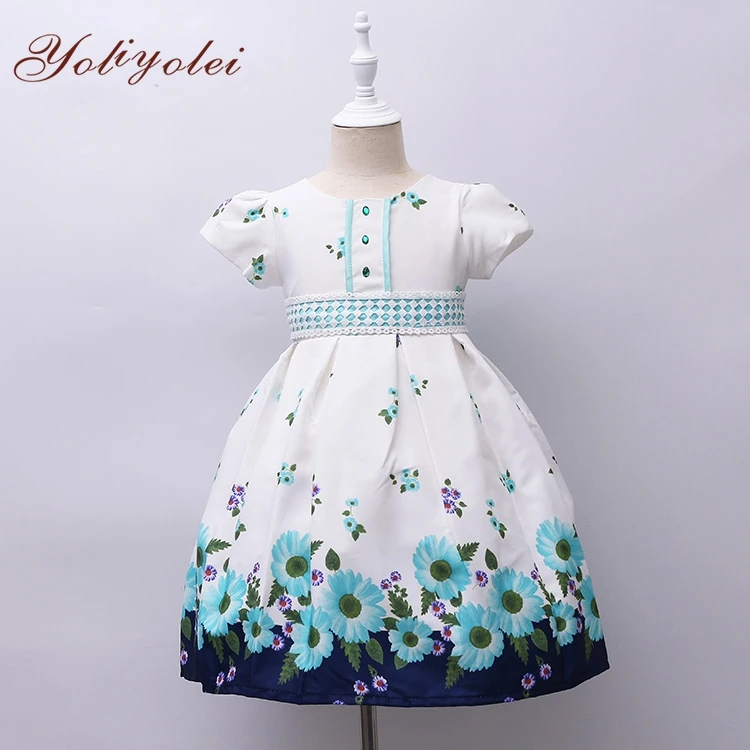 

Short Sleeve 7 8 10 Year Old Kid Girl Frock Design Latest Party Dress, White,black,sky blue or custom