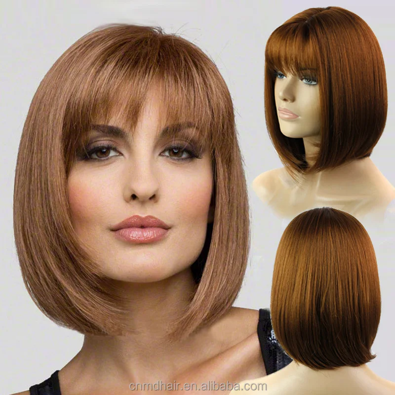 bob style wigs with bangs