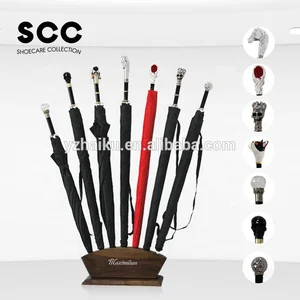 Image of Customized color logo printed upside down umbrella with different handle