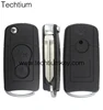 2 Button remote Key Case Fob Housing Repair Kit for Ssangyong Actyon kyron Rexton