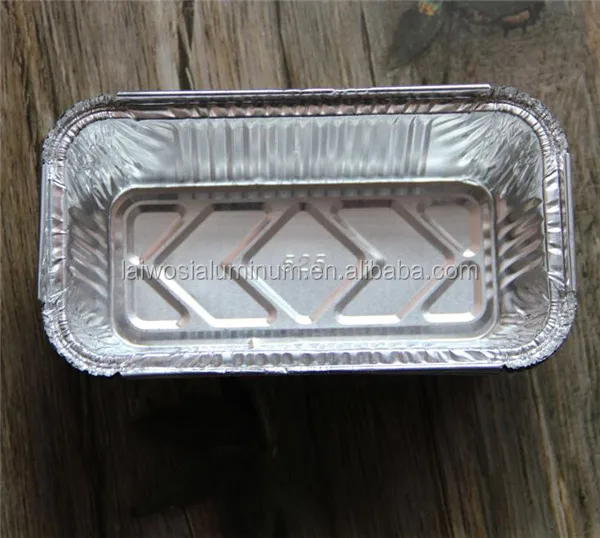 Aluminum Microwave Food Container,Disposable Oblong Bread Container