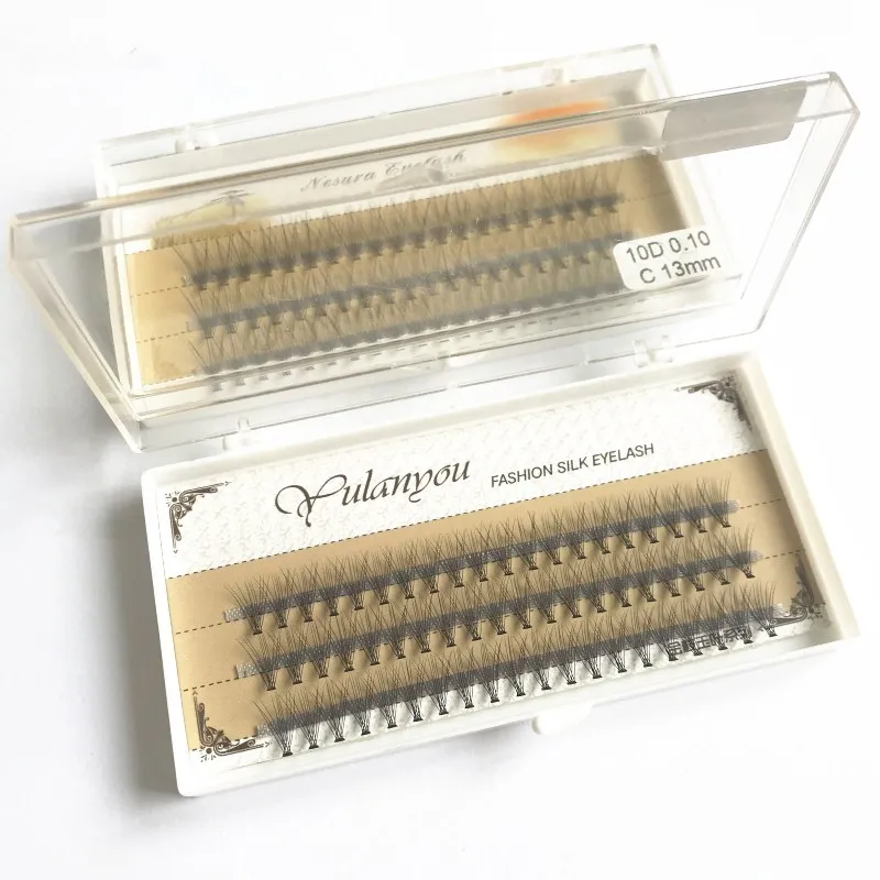 

60 Bundle Individual Cluster False Eyelash extension, Natural black