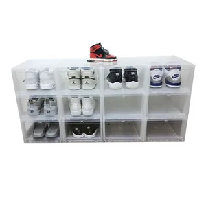Image of Custom nike transparent clear plastic acrylic shoebox storage led packaging