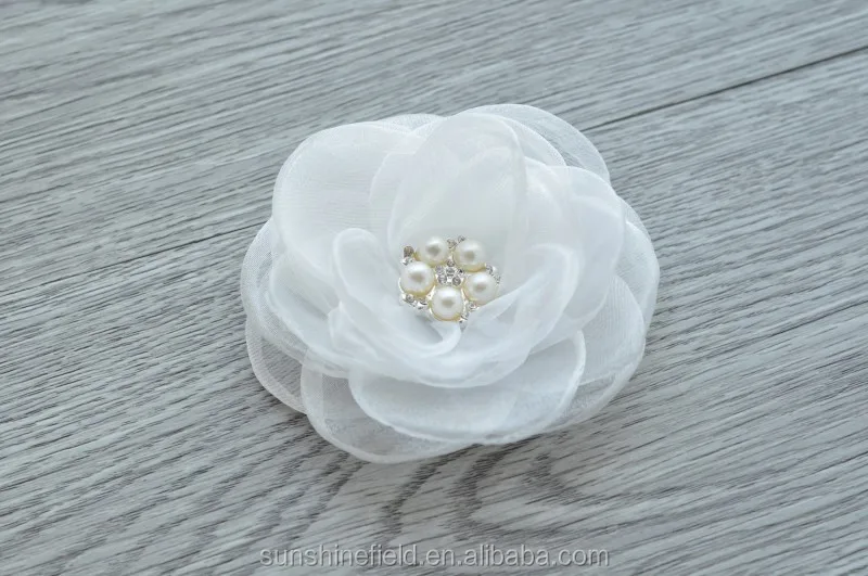 美しいシフォン花一致真珠赤ちゃん結婚式の装飾アクセサリー Buy 装飾花メーカーproduct On Alibaba Com
