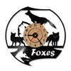 Handmade Art Wolf Design Preciser Vinyl Record bathroom wall clock