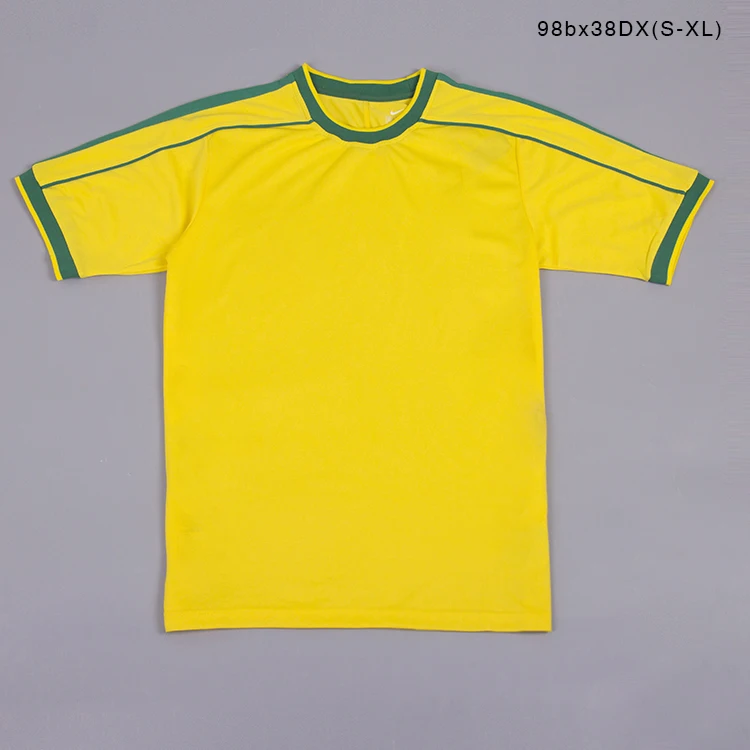 Silonprince Yellow Souvenir Soccer Jerseys Custom Sublimation Printing