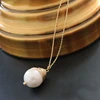 Wholesale customized classic simple style silver jewelry single pearl vintage women's fashion jewelry gold necklace
