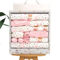 

New arrival Summer newborn baby gift set 100% cotton 18pcs 0-6Months newborn baby clothes gift box