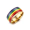 best selling on the internet bright golden stainless steel ring with 6 colors