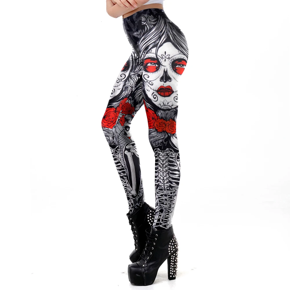 

NADANBAO Brand2018 Custom 3d skull printed leggings for women fitness, N/a